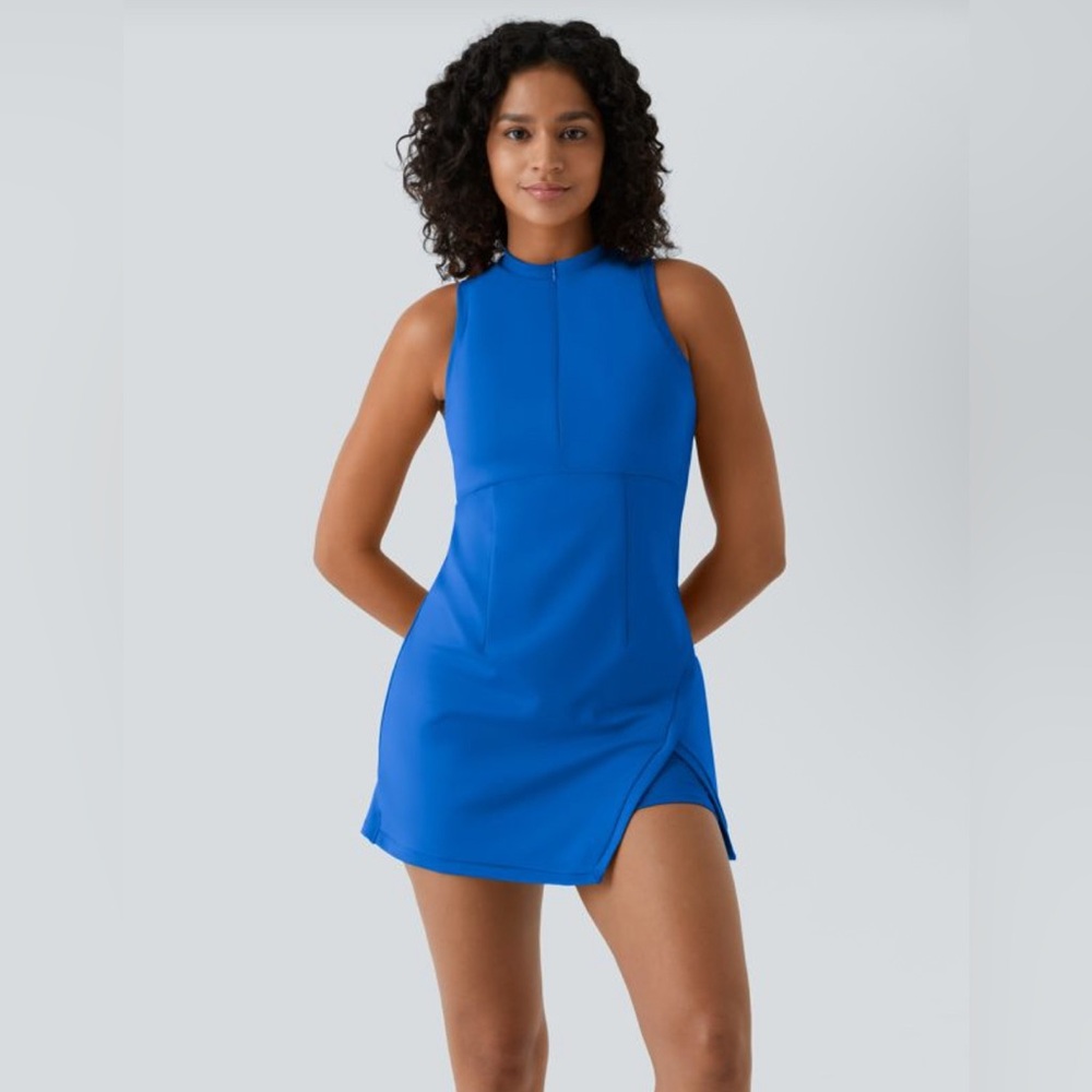 Halara- Zipper RacerPocket 2-Piece Mini Tennis Active Dress
